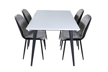Jimmy Matgruppe 150 cm Rektangulær med 4 Emma stoler - Sort - Møbler - Bord - Spisegruppe