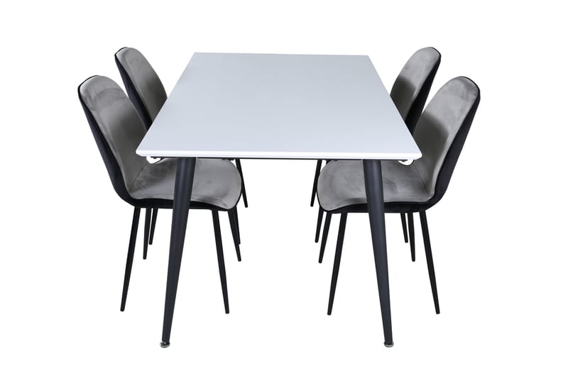Jimmy Matgruppe 150 cm Rektangulær med 4 Emma stoler - Sort - Møbler - Bord - Spisegruppe