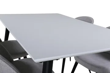 Jimmy Matgruppe 150 cm Rektangulær med 4 Velvet Stoler - Svart - Møbler - Bord - Spisegruppe