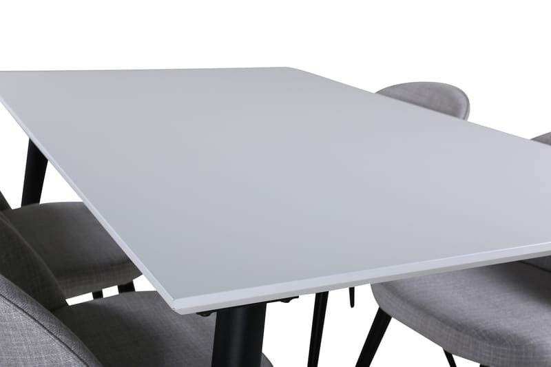 Jimmy Matgruppe 150 cm Rektangulær med 4 Velvet Stoler - Svart - Møbler - Bord - Spisegruppe