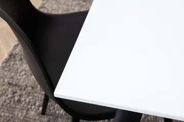 Jimmy Spisegruppe 195 cm Rektangulær med 6 Polar Stoler - Sort - Møbler - Bord - Spisegruppe