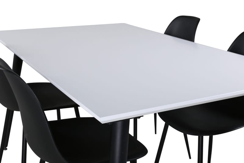 Jimmy uttrekkbart spisebord 150 cm med 4 Polar spisestoler - Møbler - Bord - Spisegruppe