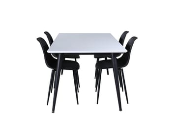 Jimmy uttrekkbart spisebord 150 cm med 4 Polar spisestoler - Møbler - Bord - Spisegruppe
