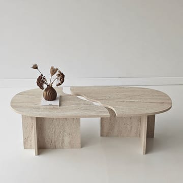 Jorvis sofabord 120 cm ovalt - Travertin - Møbler - Bord - Sofabord & salongbord