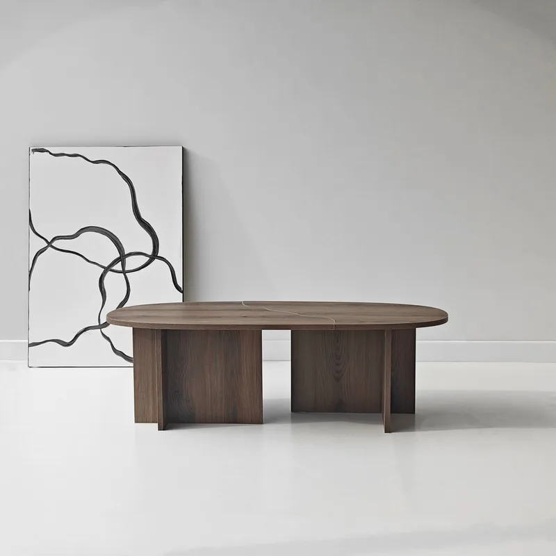 Jorvis sofabord 120 cm ovalt - Valnøtt - Møbler - Bord - Sofabord & salongbord