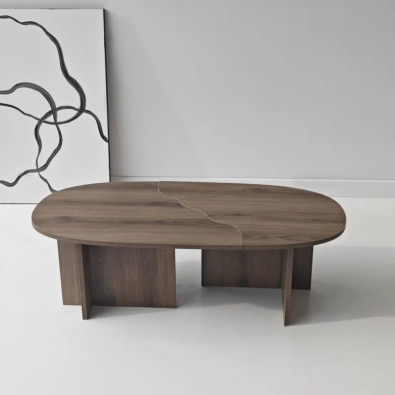 Jorvis sofabord 120 cm ovalt - Valnøtt - Møbler - Bord - Sofabord & salongbord