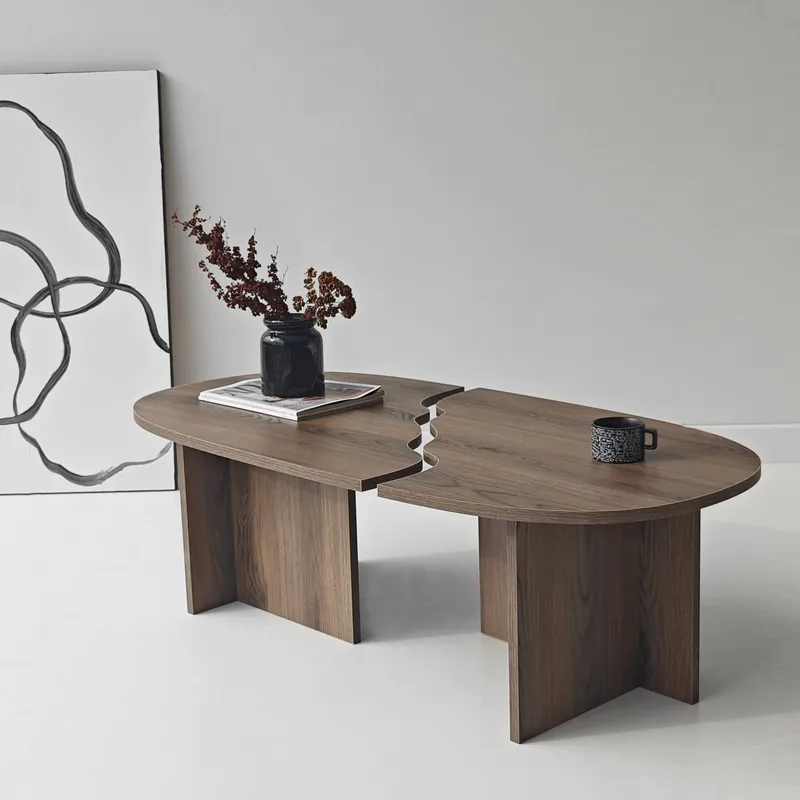Jorvis sofabord 120 cm ovalt - Valnøtt - Møbler - Bord - Sofabord & salongbord