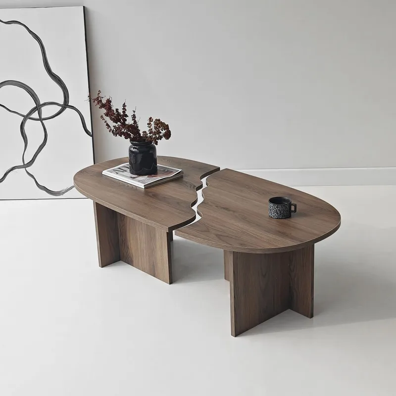 Jorvis sofabord 120 cm ovalt - Valnøtt - Møbler - Bord - Sofabord & salongbord