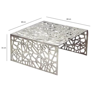 Junino sofabord 60 cm - Sølvfarget - Møbler - Bord - Sofabord & salongbord