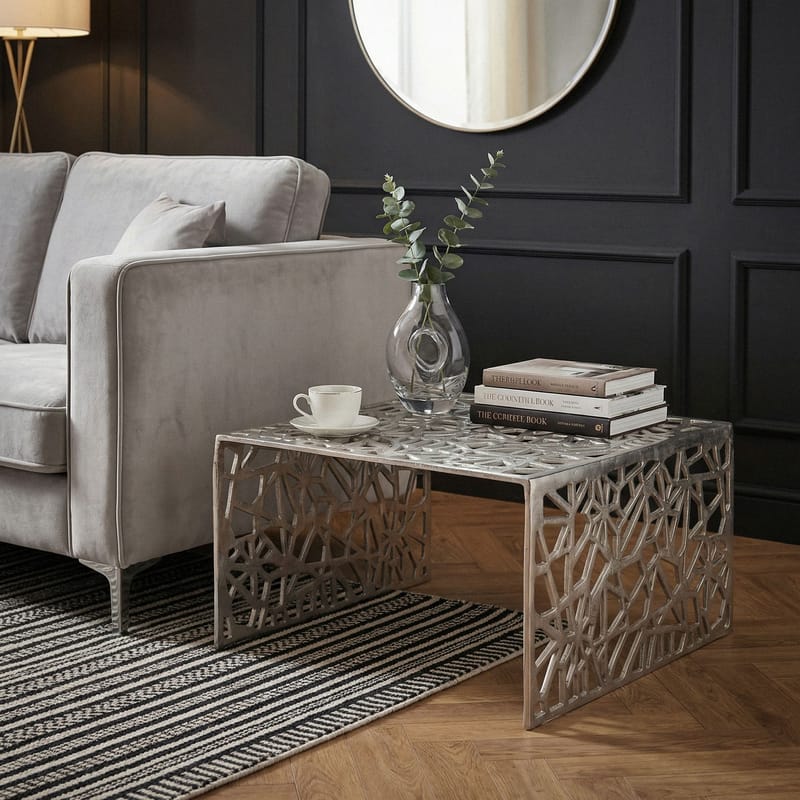 Junino sofabord 60 cm - Sølvfarget - Møbler - Bord - Sofabord & salongbord