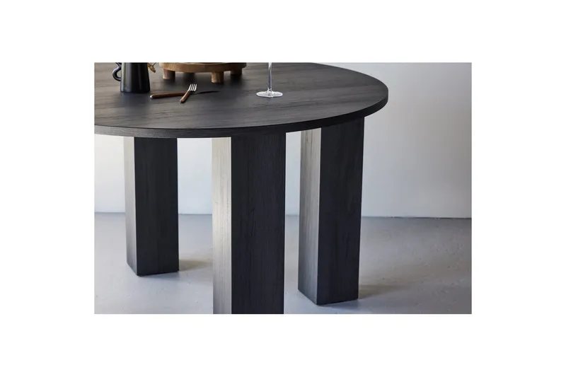 Juno Spisebord 120 Cm - Svart - Møbler - Bord - Spisebord & kjøkkenbord