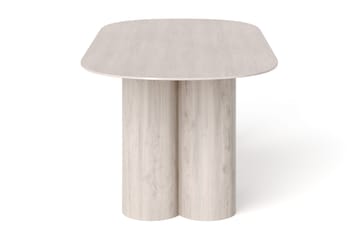 Juno Spisebord Oval 220×100 cm Finér - Hvitlasert eik - Møbler - Bord - Spisebord & kjøkkenbord
