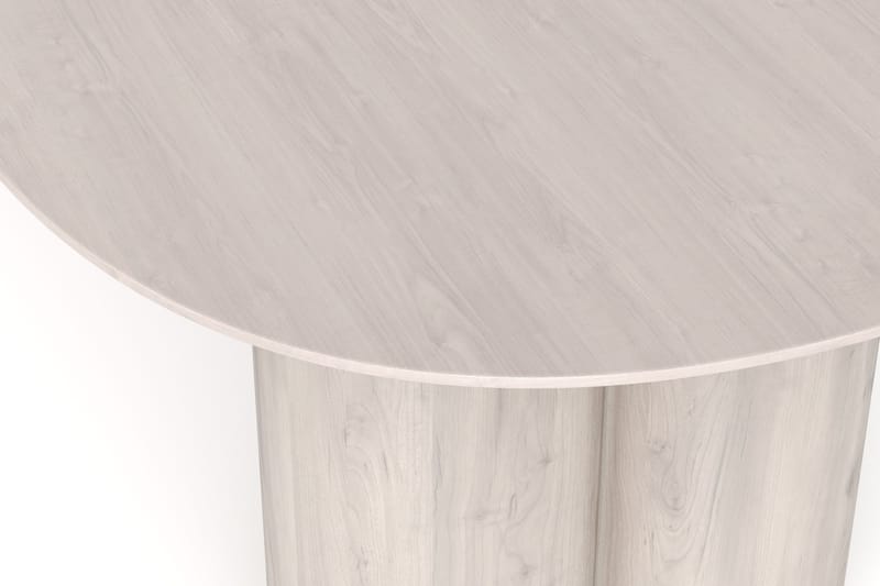 Juno Spisebord Oval 220×100 cm Finér - Hvitlasert eik - Møbler - Bord - Spisebord & kjøkkenbord