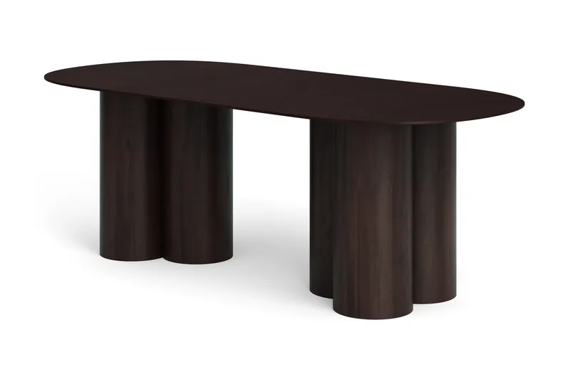 Juno Spisebord Oval 220×100 cm Finér, Røkt eik