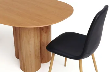 Juno spisegruppe rektangulær 220 cm eik med 6 Nibe spisestoler - Eik - Møbler - Bord - Spisegruppe