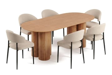 Beige/svart - Mørk brun