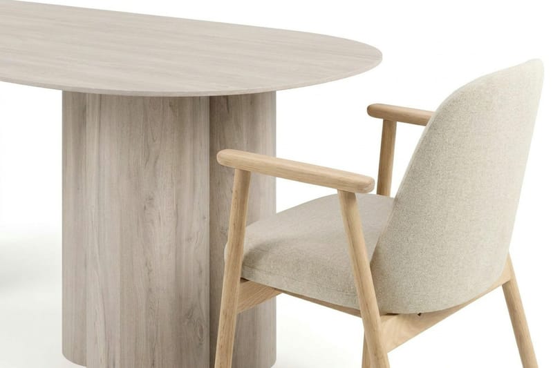 Juno spisegruppe rektangulær 220 cm hvitlasert med 6 Reciclar spisestoler - Hvitlasert - Møbler - Bord - Spisegruppe