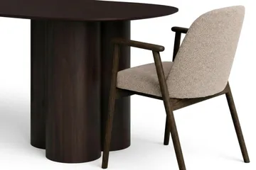 Juno spisegruppe rektangulær 220 cm svart med 8 Reciclar spisestoler - Svart - Møbler - Bord - Spisegruppe
