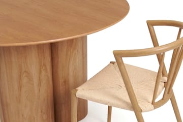 Juno spisegruppe rund 110 cm eik med 4 Winston spisestoler - Eik - Møbler - Bord - Spisegruppe