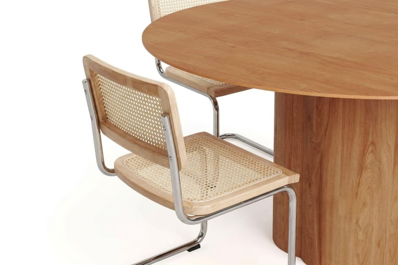 Juno spisegruppe rund 150 cm eik med 6 Build spisestoler - Eik - Møbler - Bord - Spisegruppe