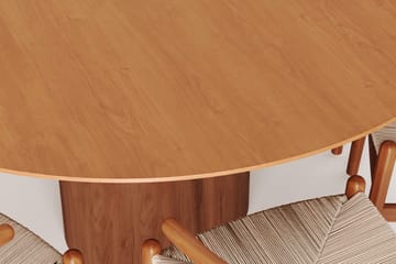Juno spisegruppe rund ca. 150 cm eik med 6 Dastoori spisestoler - Eik - Møbler - Bord - Spisegruppe