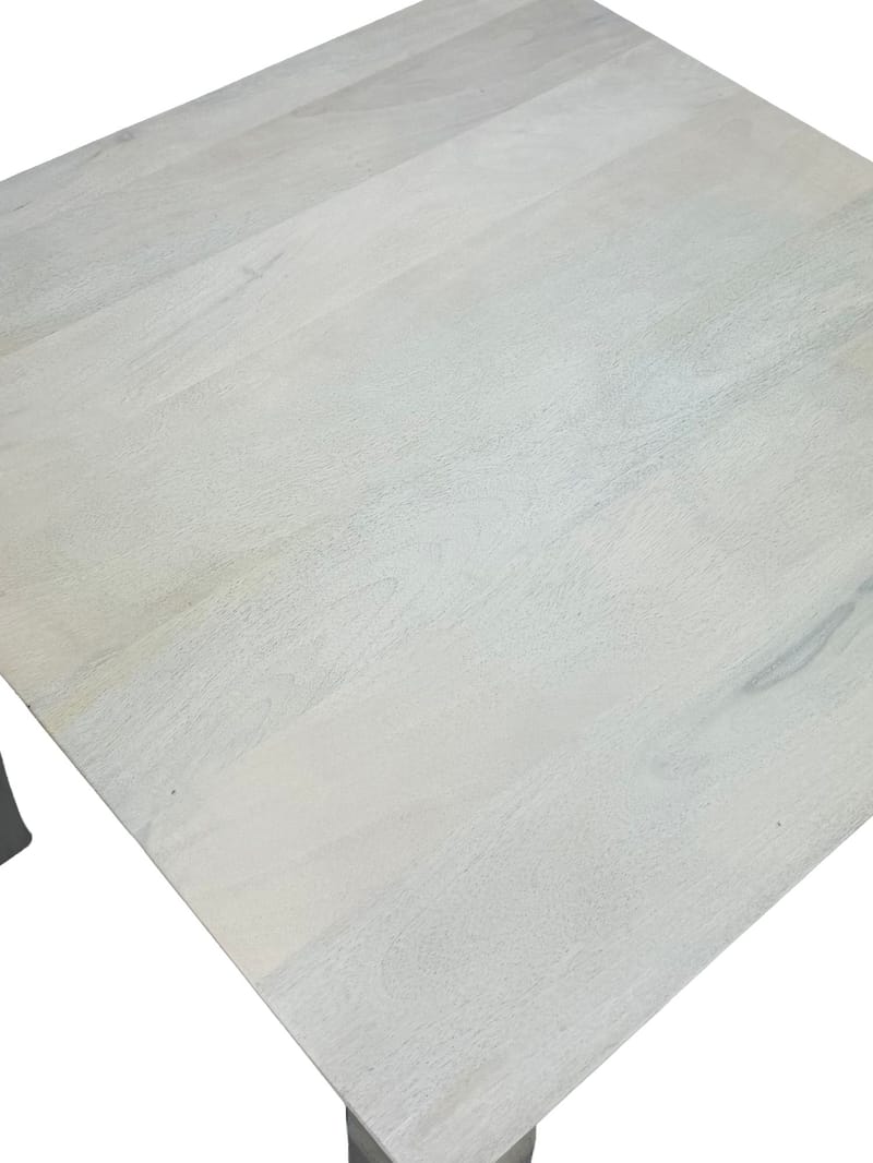 Jununa spisebord 80 cm - Lett hvitkalket - Møbler - Bord - Spisebord & kjøkkenbord