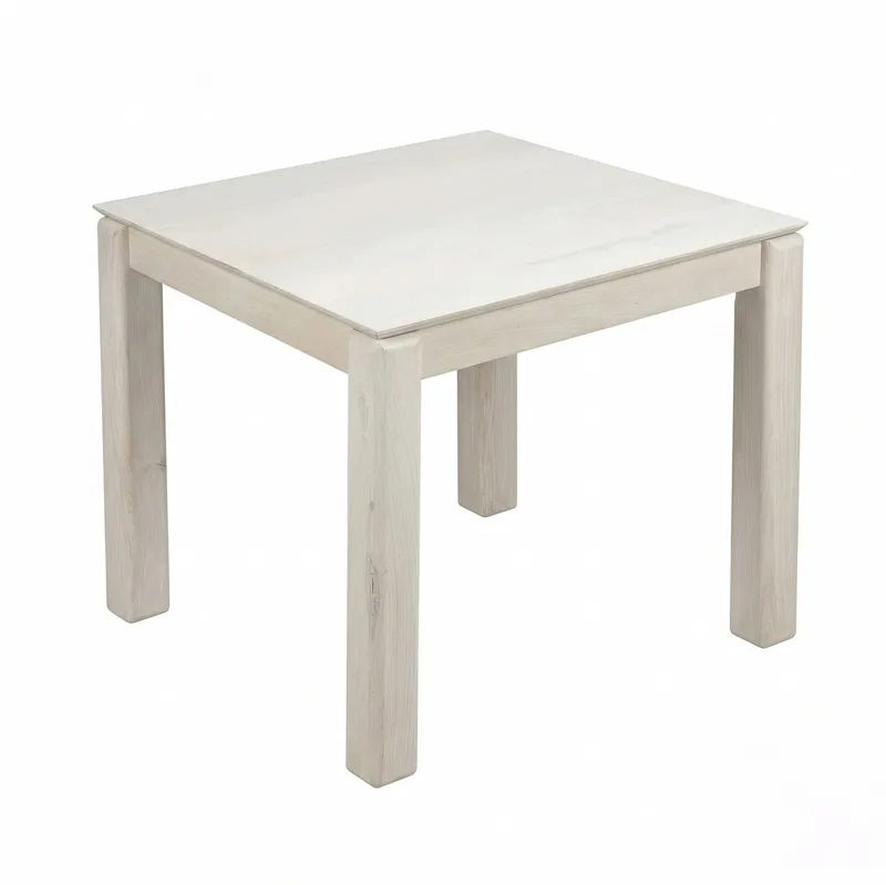 Jununa spisebord 80 cm, Lett hvitkalket