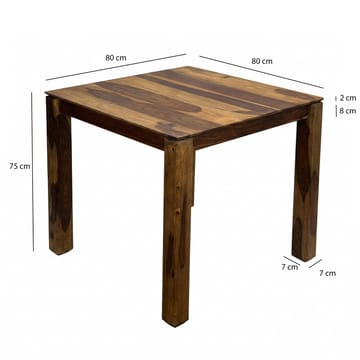Jununa spisebord 80 cm - Varm brun med naturlig åremønster - Møbler - Bord - Spisebord & kjøkkenbord