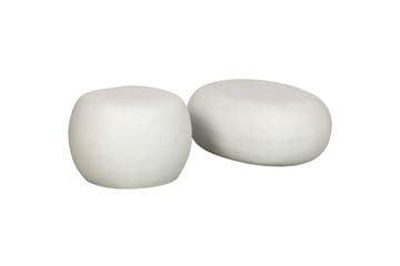 Kaffebord Pebble - Hvit, 35x50x50 cm - Møbler - Bord - Sofabord & salongbord
