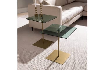 Kaffebordsett Challur Gull / Grønn - Gull / Grønn - Møbler - Bord - Sofabord & salongbord