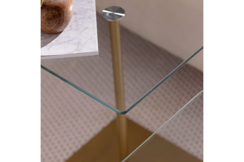 Kaffebordsett Challur Gull / Transparent - Gull / Transparent - Møbler - Bord - Sofabord & salongbord