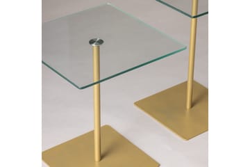 Kaffebordsett Challur Gull / Transparent - Gull / Transparent - Møbler - Bord - Sofabord & salongbord