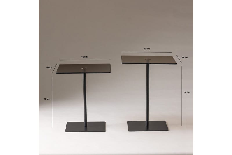 Kaffebordsett Challur Svart / Bronzie - Svart / Bronzie - Møbler - Bord - Sofabord & salongbord