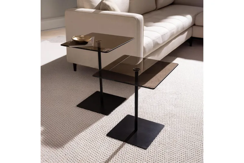 Kaffebordsett Challur Svart / Bronzie - Svart / Bronzie - Møbler - Bord - Sofabord & salongbord