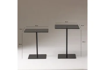 Kaffebordsett Challur Svart / Fume - Svart - Møbler - Bord - Sofabord & salongbord