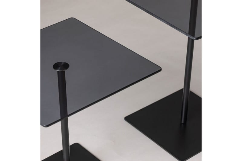 Kaffebordsett Challur Svart / Fume - Svart - Møbler - Bord - Sofabord & salongbord