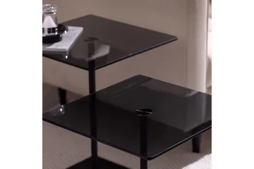 Kaffebordsett Challur Svart / Fume - Svart - Møbler - Bord - Sofabord & salongbord