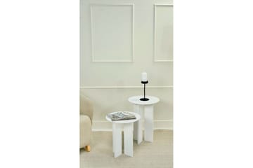 Kaffebordsett Glenure Hvit - Hvit - Møbler - Bord - Sofabord & salongbord