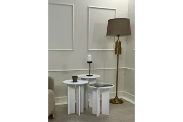 Kaffebordsett Glenure Hvit - Hvit - Møbler - Bord - Sofabord & salongbord