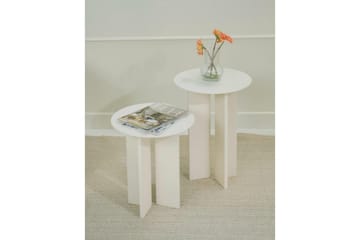 Kaffebordsett Glenure Krem - Krem - Møbler - Bord - Sofabord & salongbord