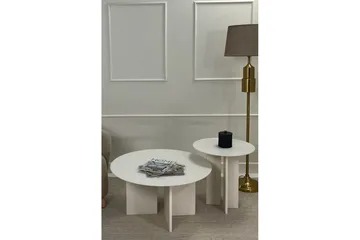 Kaffebordsett Glenure Krem - Krem - Møbler - Bord - Sofabord & salongbord