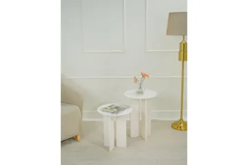 Kaffebordsett Glenure Krem - Krem - Møbler - Bord - Sofabord & salongbord