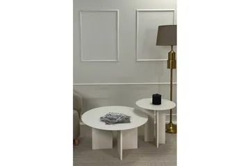 Kaffebordsett Glenure Krem - Krem - Møbler - Bord - Sofabord & salongbord