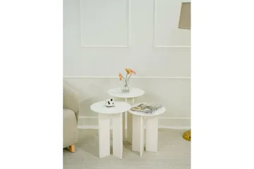 Kaffebordsett Glenure Krem - Krem - Møbler - Bord - Sofabord & salongbord