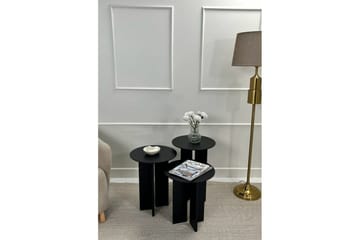 Kaffebordsett Glenure Svart - Svart - Møbler - Bord - Sofabord & salongbord