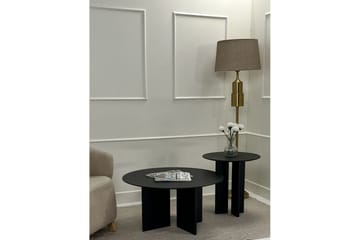 Kaffebordsett Glenure Svart - Svart - Møbler - Bord - Sofabord & salongbord