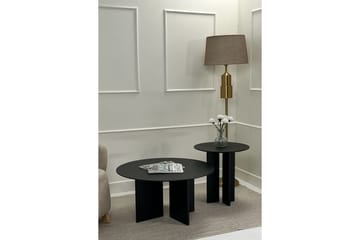 Kaffebordsett Glenure Svart - Svart - Møbler - Bord - Sofabord & salongbord