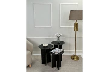 Kaffebordsett Glenure Svart - Svart - Møbler - Bord - Sofabord & salongbord