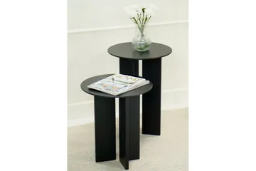 Kaffebordsett Glenure Svart - Svart - Møbler - Bord - Sofabord & salongbord