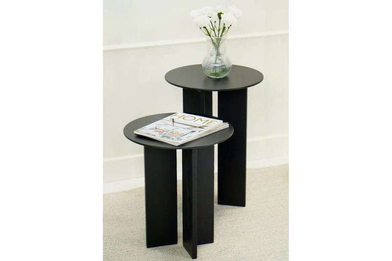 Kaffebordsett Glenure Svart - Svart - Møbler - Bord - Sofabord & salongbord